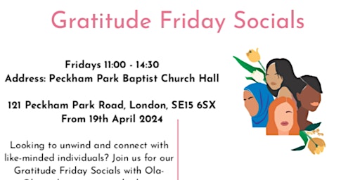 Primaire afbeelding van Gratitude Friday Socials For Women