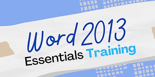 Imagen principal de Word 2013 Essentials Training (3 Part Class)