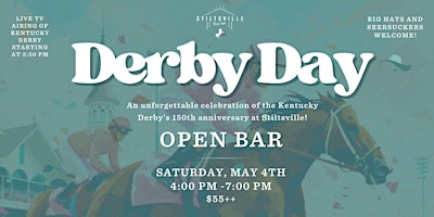 OPEN BAR - Kentucky Derby Watch Party at Stiltsville Fish Bar  primärbild