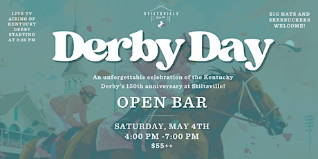 OPEN BAR - Kentucky Derby Watch Party at Stiltsville Fish Bar