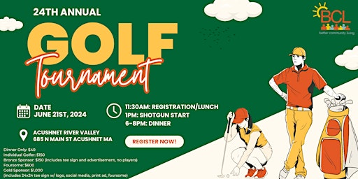 Imagem principal do evento 24th Annual Golf Tournament to Benefit Better Community Living, Inc.
