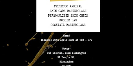 Kiehl's x The cocktail Club Birmingham Masterclass