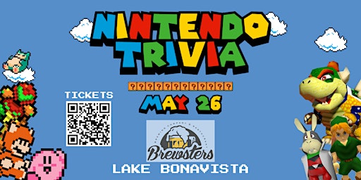 Imagem principal do evento Nintendo Trivia at Brewsters Lake Bonavista!