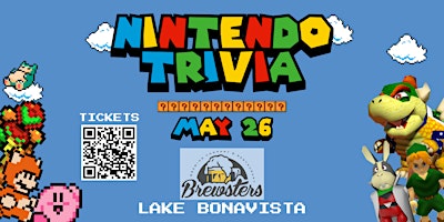 Primaire afbeelding van Nintendo Trivia at Brewsters Lake Bonavista!
