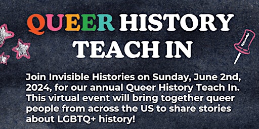 June 2024 Queer History Teach In primary image