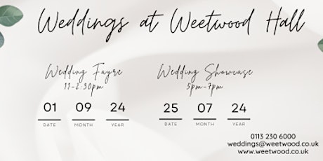 Weetwood Hall's Wedding Showcase