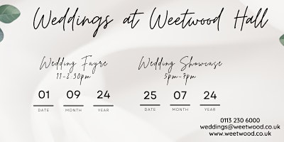 Imagem principal do evento Weetwood Hall's Wedding Showcase