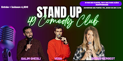 Soirée Stand Up Comedy Show au cœur du 14ème ! primary image