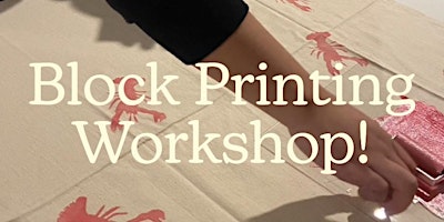 Imagem principal de Block Print on tea Towel & Tote Bag