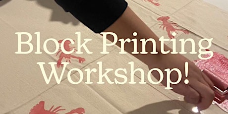 Block Print on tea Towel & Tote Bag