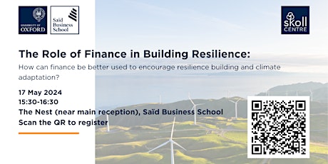 The Role of Finance in Building Resilience