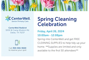 Image principale de CenterWell Redbird Presents - "CenterWell Spring Cleaning Party"