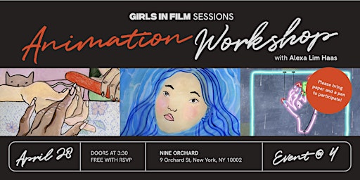 Imagem principal do evento Girls in Film Sessions: Animation Workshop