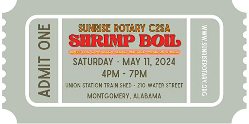 Imagem principal do evento Sunrise Rotary C2SA Shrimp Boil