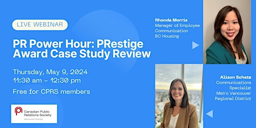 Hauptbild für PR Power Hour: PRestige Award Case Study Review