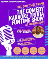 Imagem principal do evento The Comedy Karaoke Trivia Funtime Show with Dee Ahmed