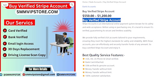 Primaire afbeelding van Buy Verified Stripe Account-UK, CA, USA