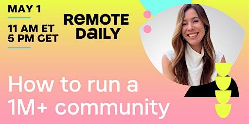 Hauptbild für How to run a 1M+ community with Michelle Sims