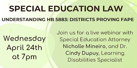 Special Education Law: Understanding HB 5883