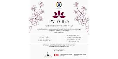 Free Yoga Event in Honour of Victims Week, All levels welcome primary image