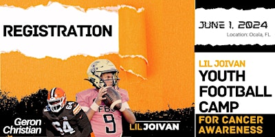 Lil Joivan Youth Football Camp for Cancer Awareness primary image
