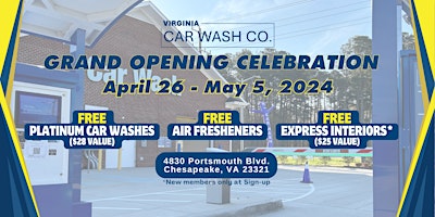 Imagem principal do evento Virginia Car Wash Co. Grand Opening Celebration