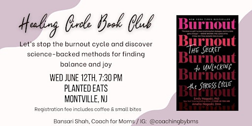 Healing Circle Book Club:  Burnout by Drs. Nagoskis  primärbild