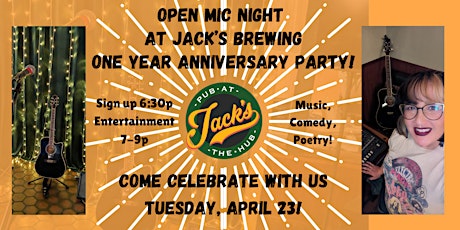 One Year Anniversary for Open Mic Night at Jack's Brewing!