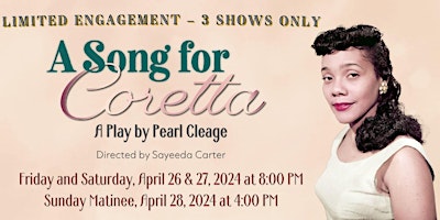 Imagen principal de A Song for Coretta - A One-Act Play by Pearl Cleage