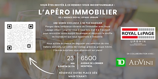 Imagem principal de L'Apéro Immobilier - Édition mai 2024