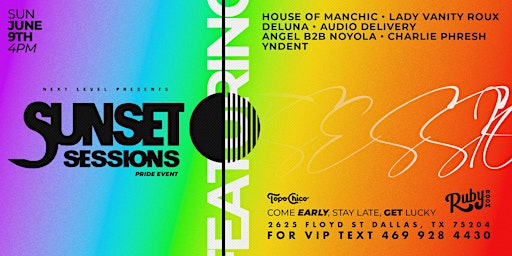 June 9th - Sunset Sessions at GLS Ruby Room