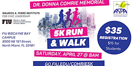 Imagen principal de Dr. Donna Comrie Memorial  5K Run & Walk