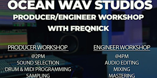 Imagem principal do evento Ocean Wav Studios -  Producer/Engineer Workshop