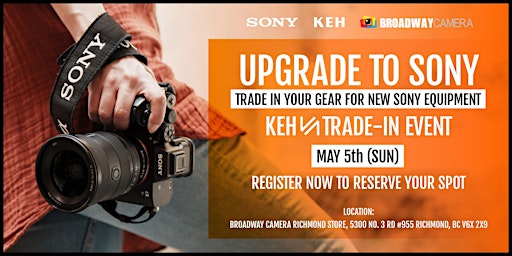Imagem principal do evento Upgrade to Sony: KEH Trade-In Event
