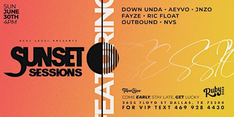 June 30th - Sunset Sessions at GLS Ruby Room