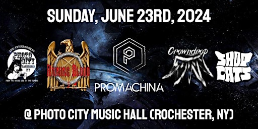 Imagem principal do evento Promachina, Raining Blood (Slayer Tribute), CrownDrop, & The Shop Cats