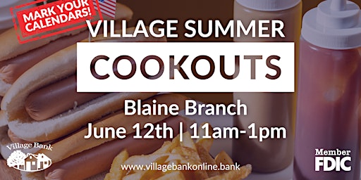 Imagem principal do evento Blaine Village Bank Cookout