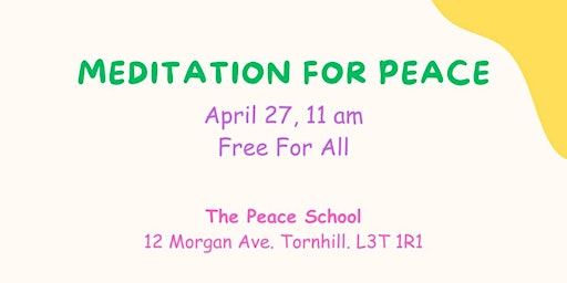 Meditation for Peace primary image