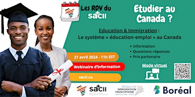 Primaire afbeelding van Les RDV du SACII - Education & Immigration :  Le système « éducation-emploi » au Canada