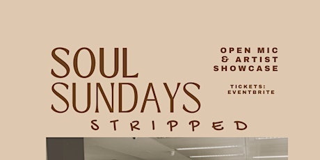 Soul Sundays Stripped - an acoustic show