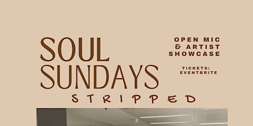 Primaire afbeelding van Soul Sundays Stripped - an acoustic show