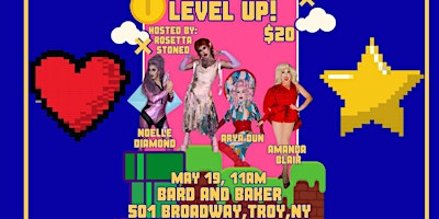 Imagem principal do evento Level Up! - Nintendo Themed Drag Brunch