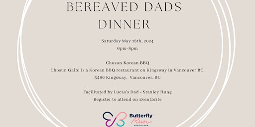 Imagem principal do evento Bereaved Dad's Dinner