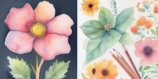 Imagen principal de Fresh and Fun Florals in Watercolor Pencil