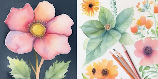Primaire afbeelding van Fresh and Fun Florals in Watercolor Pencil