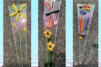 DIY Fused glass plant stakes