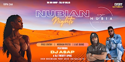 Saturday Nubian Nights at Cafe Nubia primary image