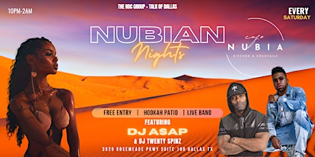 Saturday Nubian Nights at Cafe Nubia