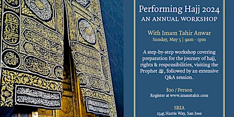 2024 Hajj Preparation Workshop With Imam Tahir Anwar