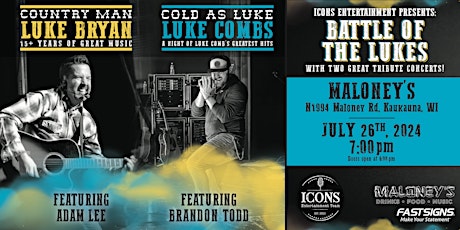 Battle of the Lukes - An ICONIC Tribute to both Luke Combs and Luke Bryan